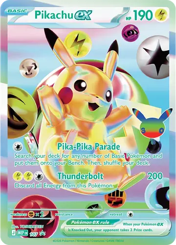 Pikachu ex Day 30th Celebration promo 107
