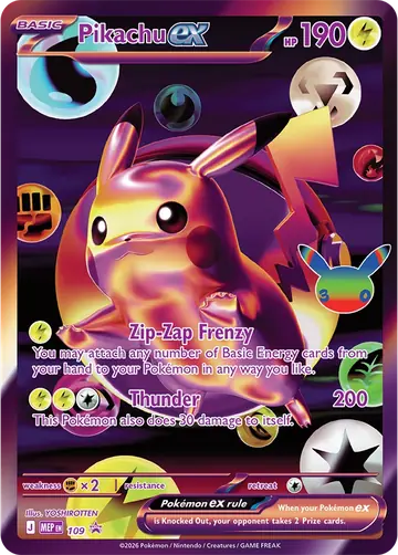 Pikachu ex Night 30th Celebration promo 109