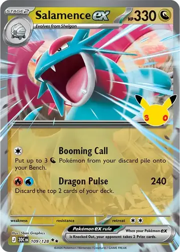 Salamence ex 30th Celebration Pok&eacute;mon TCG 109/128