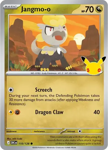 Jangmo-o 30th Celebration Pok&eacute;mon TCG 110/128