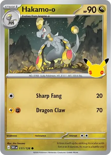 Hakamo-o 30th Celebration Pok&eacute;mon TCG 111/128