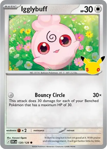 Igglybuff 30th Celebration Pok&eacute;mon TCG 120/128