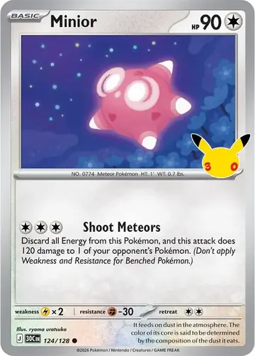 Minior 30th Celebration Pok&eacute;mon TCG 124/128