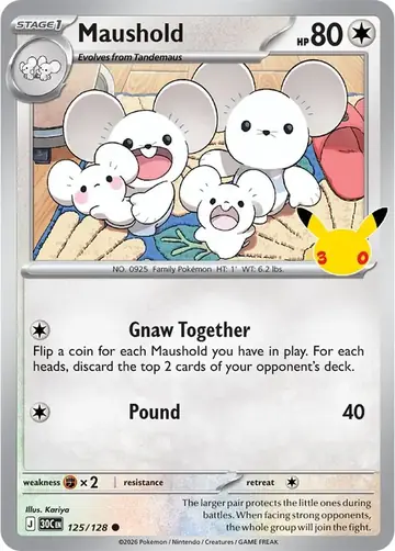Maushold 30th Celebration Pok&eacute;mon TCG 125/128