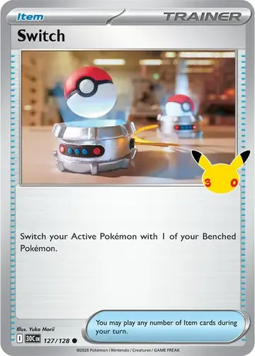 Switch 30th Celebration Pok&eacute;mon TCG 127/128