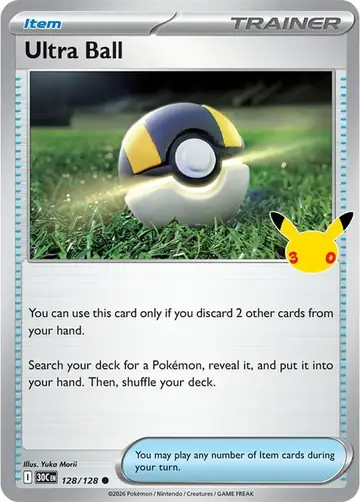 Ultra Ball 30th Celebration Pok&eacute;mon TCG 128/128