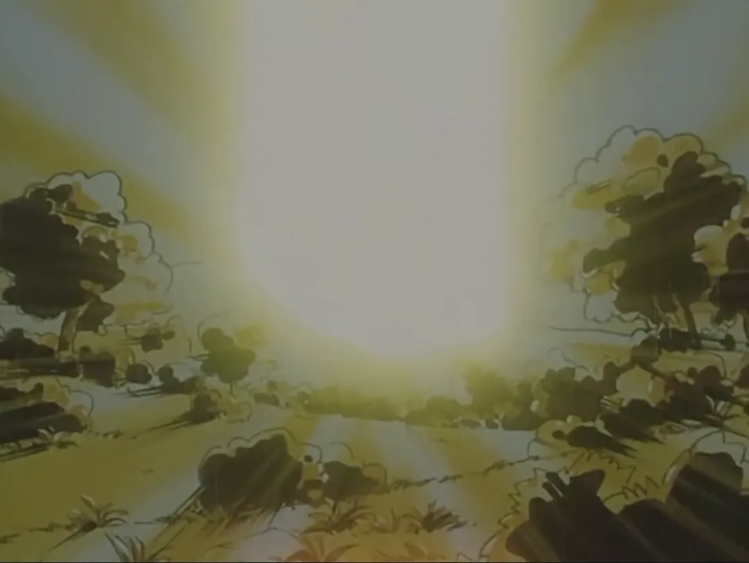 Pikachu unleashes a massive Thunderbolt to save Ash from the Spearow flock