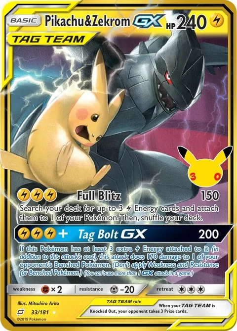 Pikachu & Zekrom GX Classic Collection 33/181