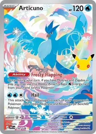 Articuno 132/128 30th Celebration