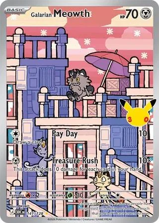 Galarian Meowth 141/128 30th Celebration