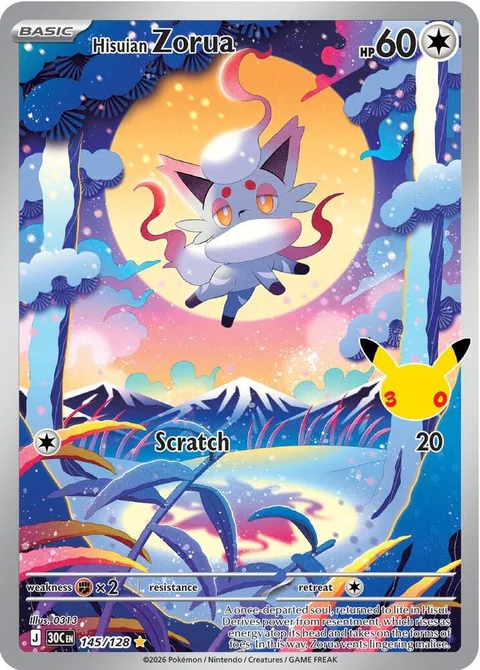 Hisuian Zorua 145/128 30th Celebration