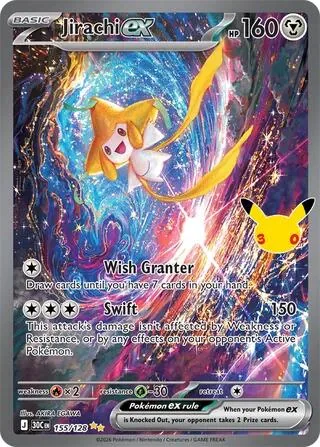Jirachi ex Special Illustration Rare 155/128 30th Celebration