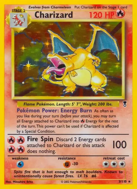 Charizard 3/110 from Legendary Collection, Pokémon card