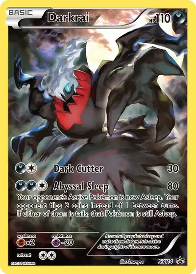 Darkrai Full Art Pokemon TCG promo card XY114 Mythical Collection