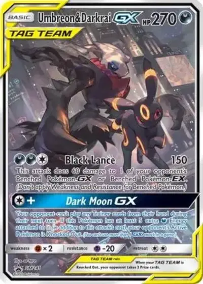 Umbreon and Darkrai GX alternate art promo SM241 Pokemon TCG card