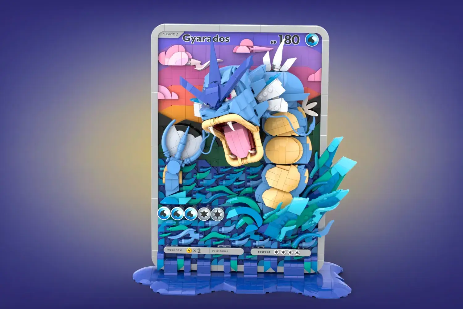 LEGO Gyarados Sunset Splash build by CreativeDynamicBuilder