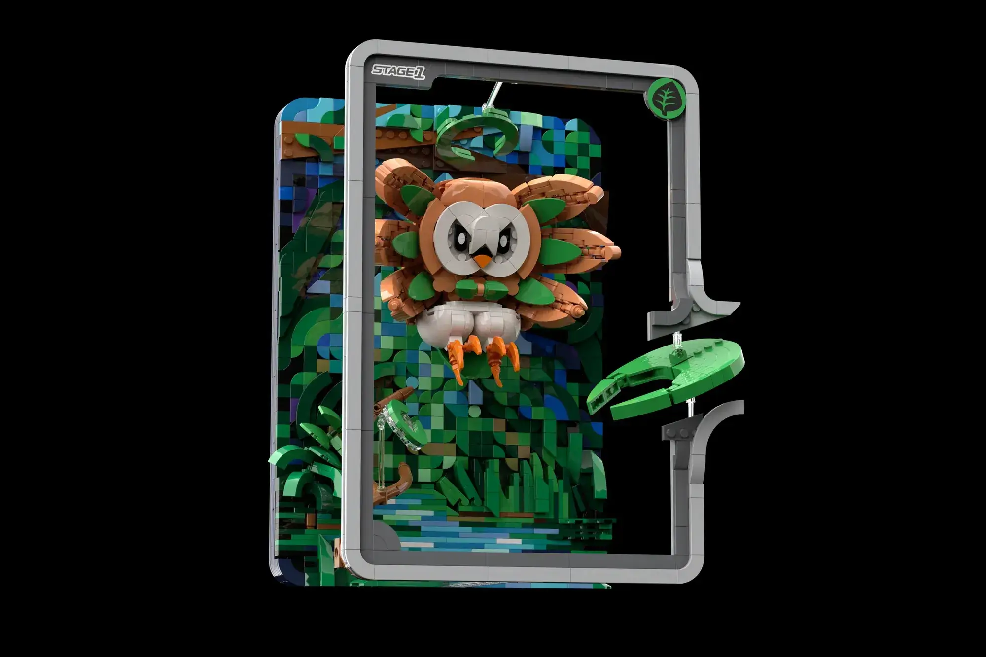 LEGO Rowlet Razor Leaf build by DMWM