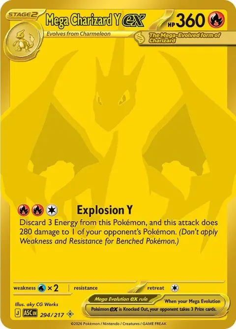 Mega Charizard Y ex Mega Hyper Rare 294/217 from Ascended Heroes