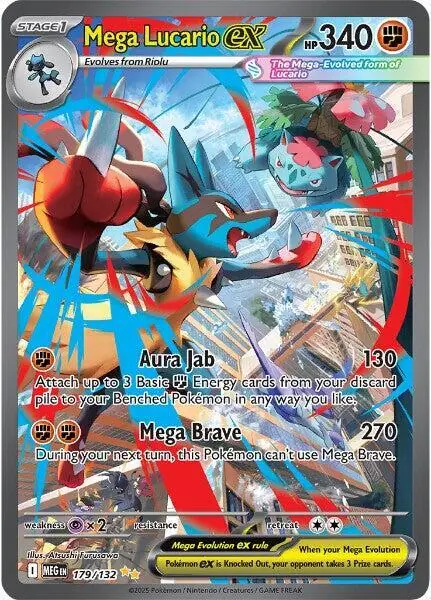 Mega Lucario ex Special Illustration Rare 179/132 from Mega Evolution