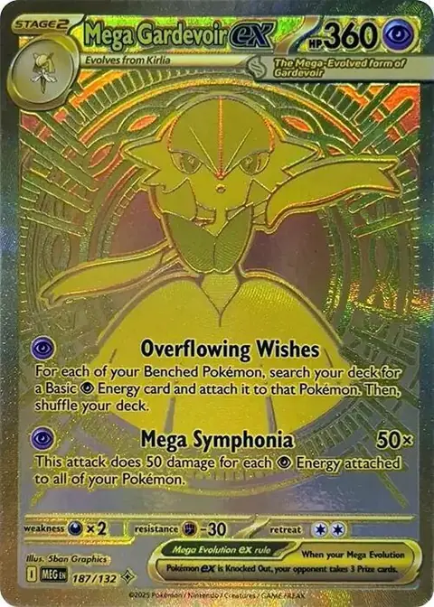 Mega Gardevoir ex Mega Hyper Rare 187/132 from Mega Evolution