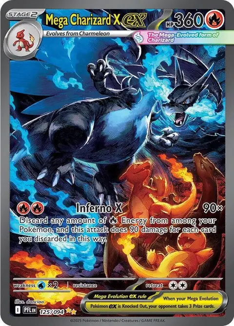 Mega Charizard X ex Special Illustration Rare 125/094 from Phantasmal Flames