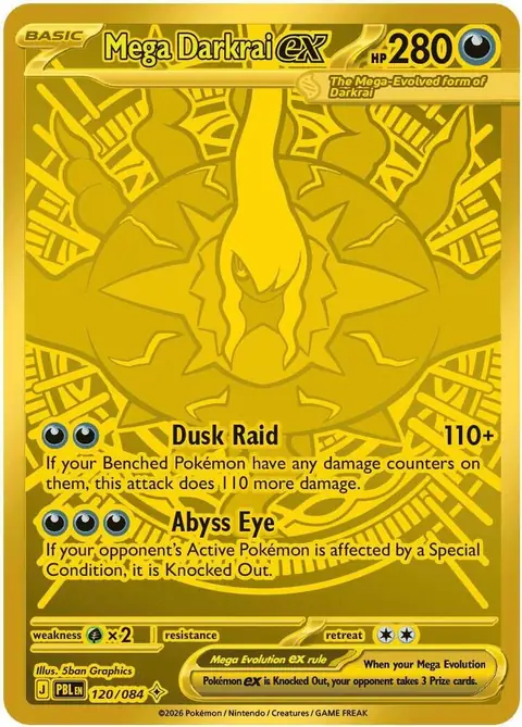 Mega Darkrai ex Mega Hyper Rare 120/084 from Pitch Black
