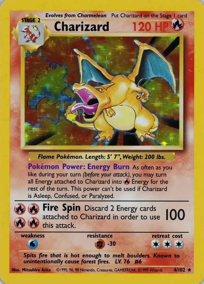 Charizard Base Set Holo by Mitsuhiro Arita