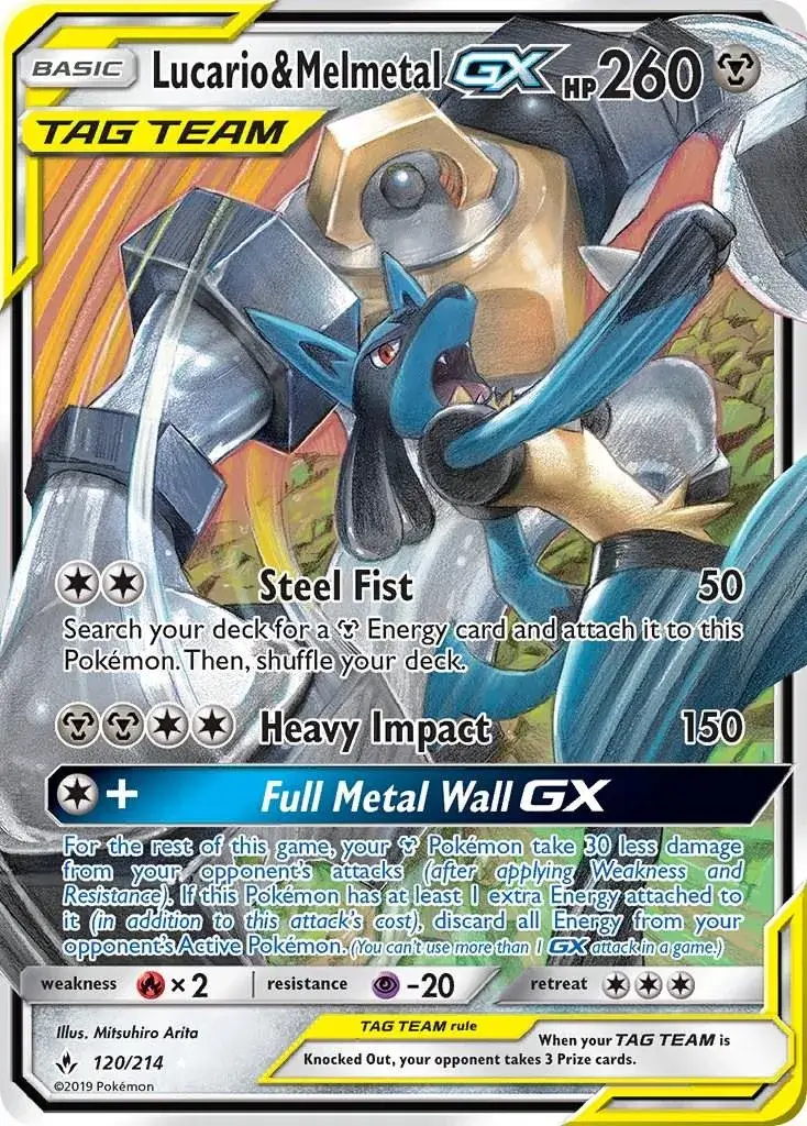Lucario & Melmetal GX Unbroken Bonds by Mitsuhiro Arita