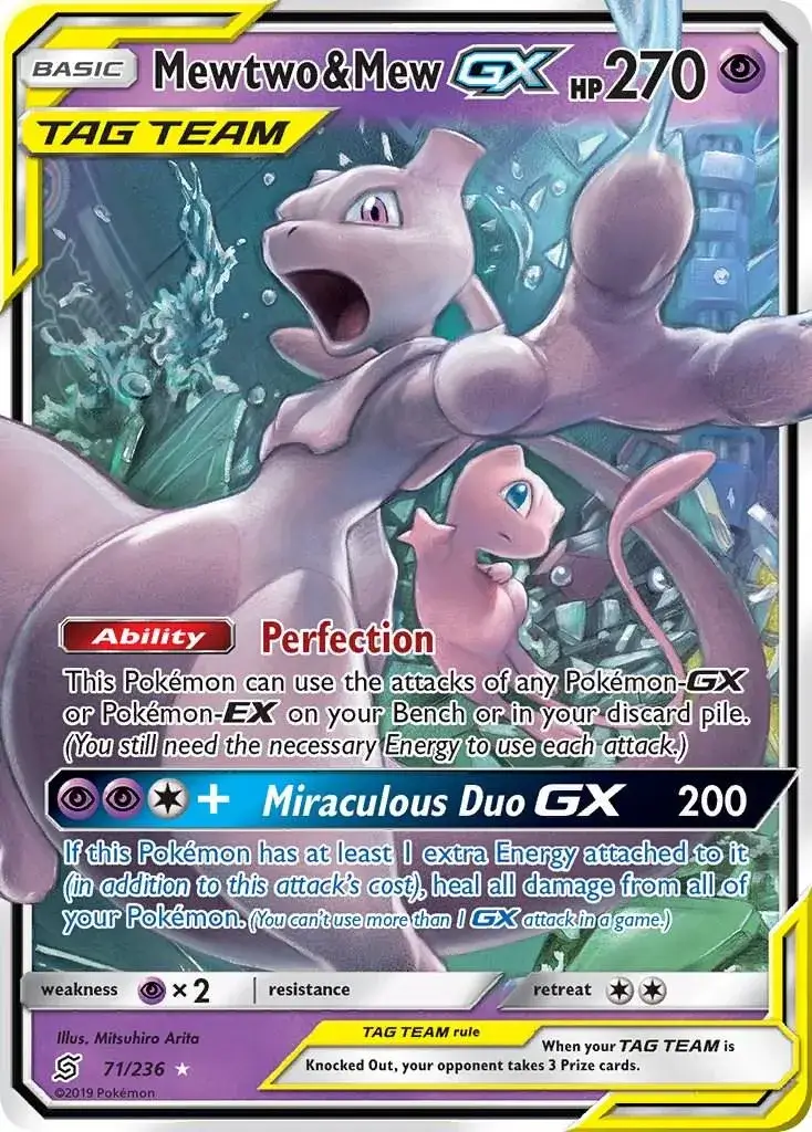 Mewtwo & Mew GX Unified Minds by Mitsuhiro Arita