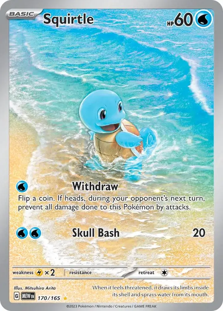 Squirtle 151 Special Illustration Rare by Mitsuhiro Arita