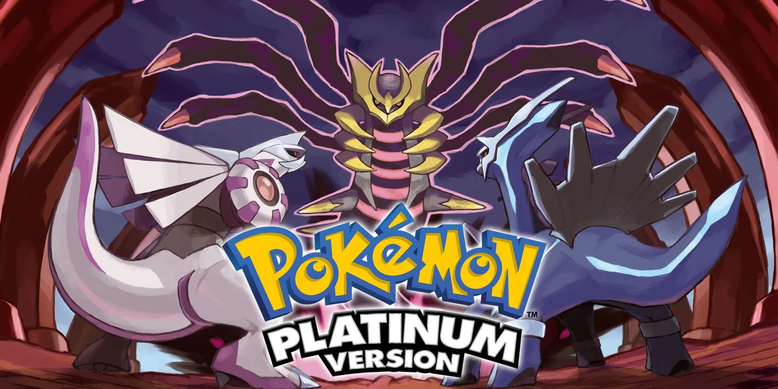 Pokémon Platinum key art featuring Giratina Origin Forme