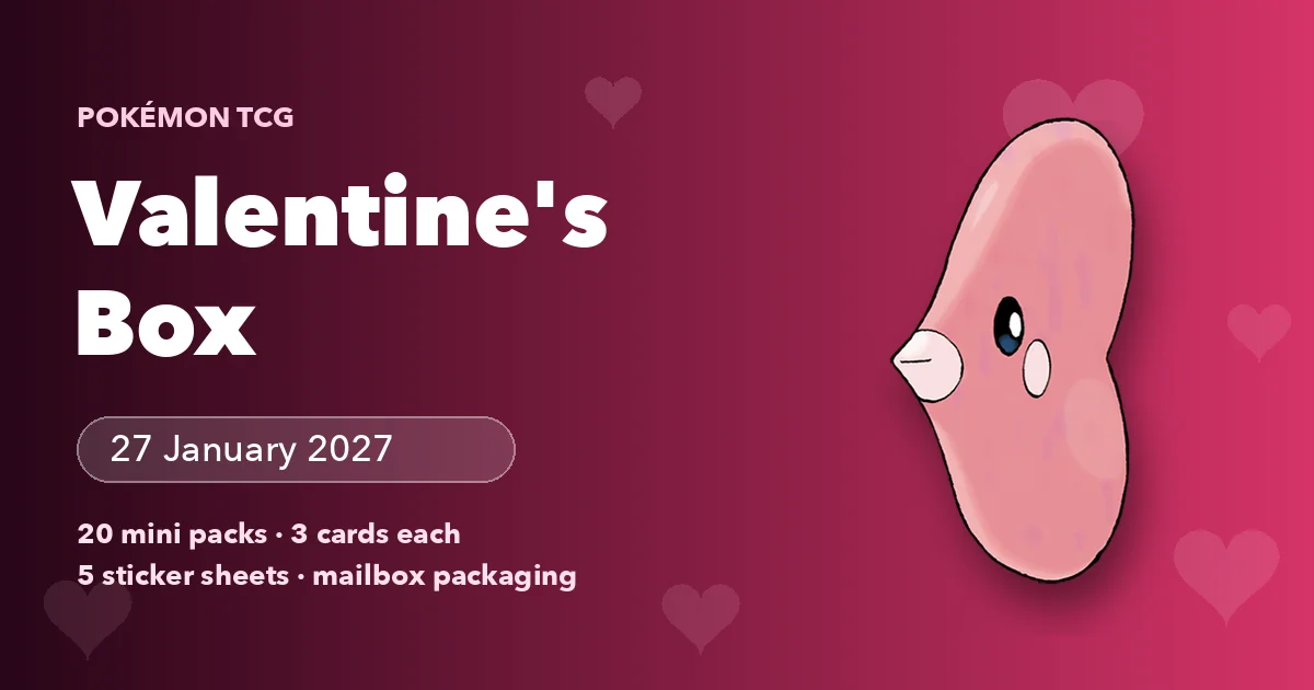 Pokémon TCG Valentine's Box Releases 27 January: What We Know