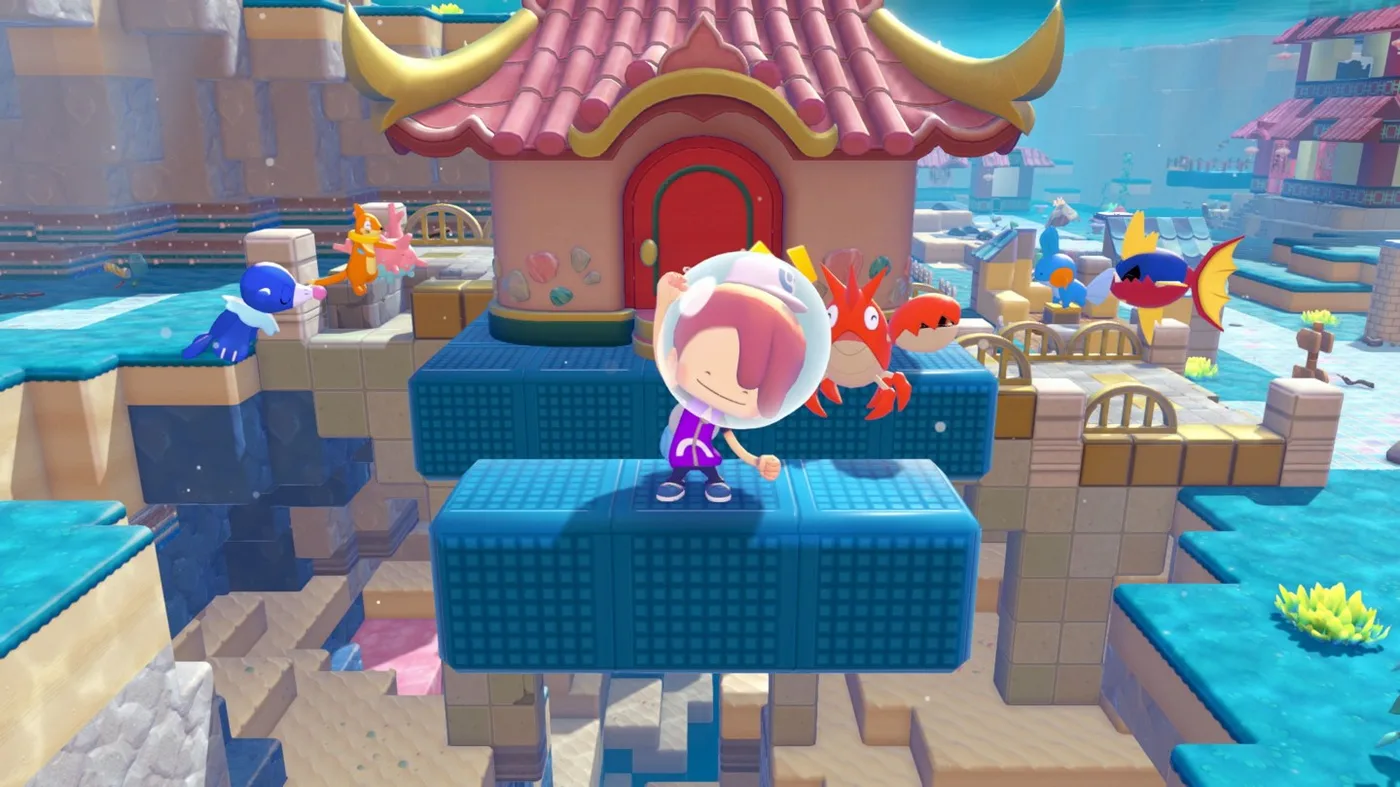 Water-type Pokémon gathered in a Bubbly Basin habitat