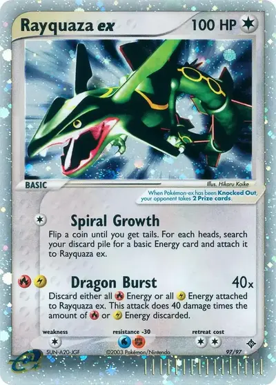Rayquaza EX Pokemon card EX Dragon 97/97