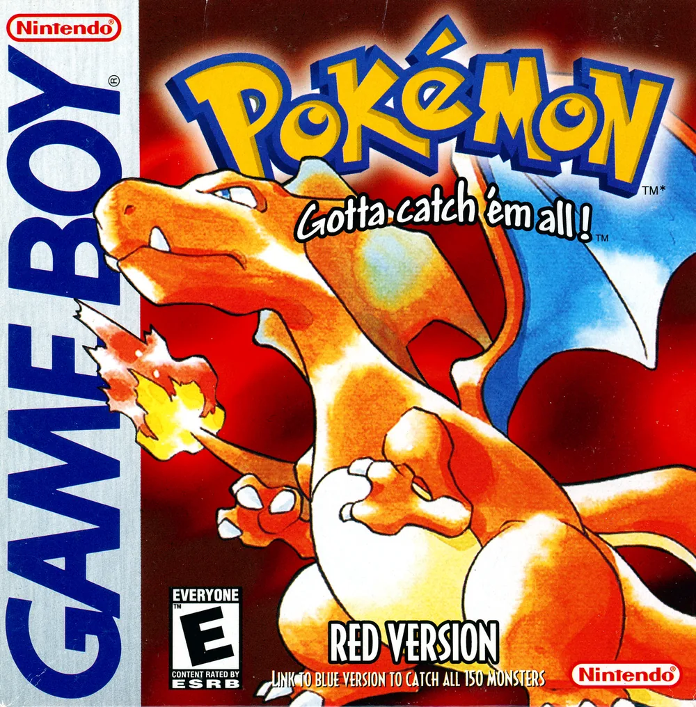 North American Pokémon Red Version box front with Charizard