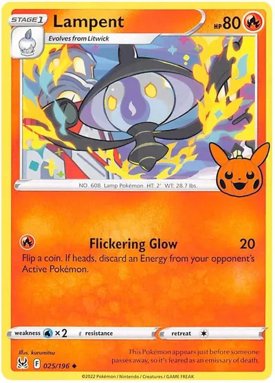 Trick or Trade stamped Lampent 025/196 from Lost Origin
