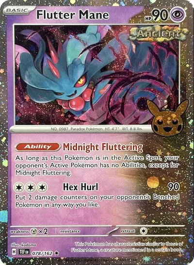 Trick or Trade stamped Flutter Mane 078/162 from Temporal Forces