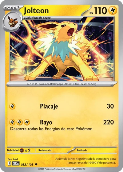 Jolteon &mdash; Delta Reign 032/103 (Spanish scan)
