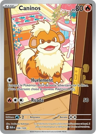 Growlithe &mdash; Delta Reign 106/103 (French scan)