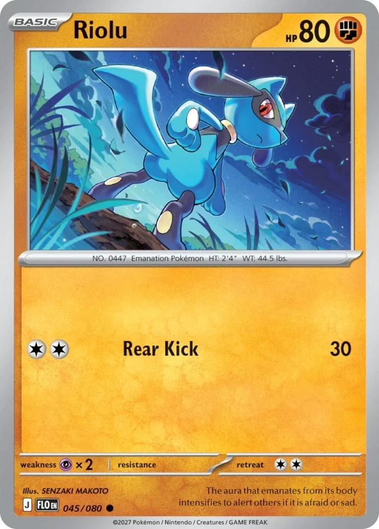 Riolu, Flowing Fists 045/080 English Pok&eacute;mon card