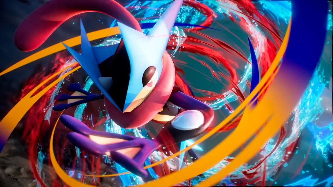 Mega Greninja from the Pokémon TCG Pocket Dual Fusion trailer