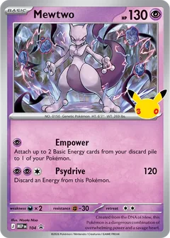 Mewtwo promo card