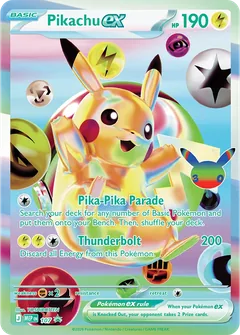 Pikachu ex · Day promo card