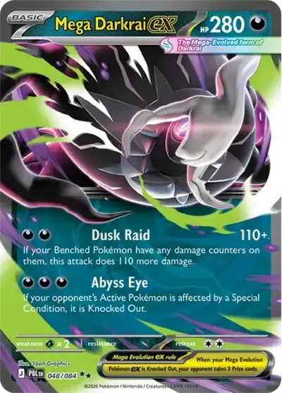 Mega Darkrai ex 048 Pitch Black